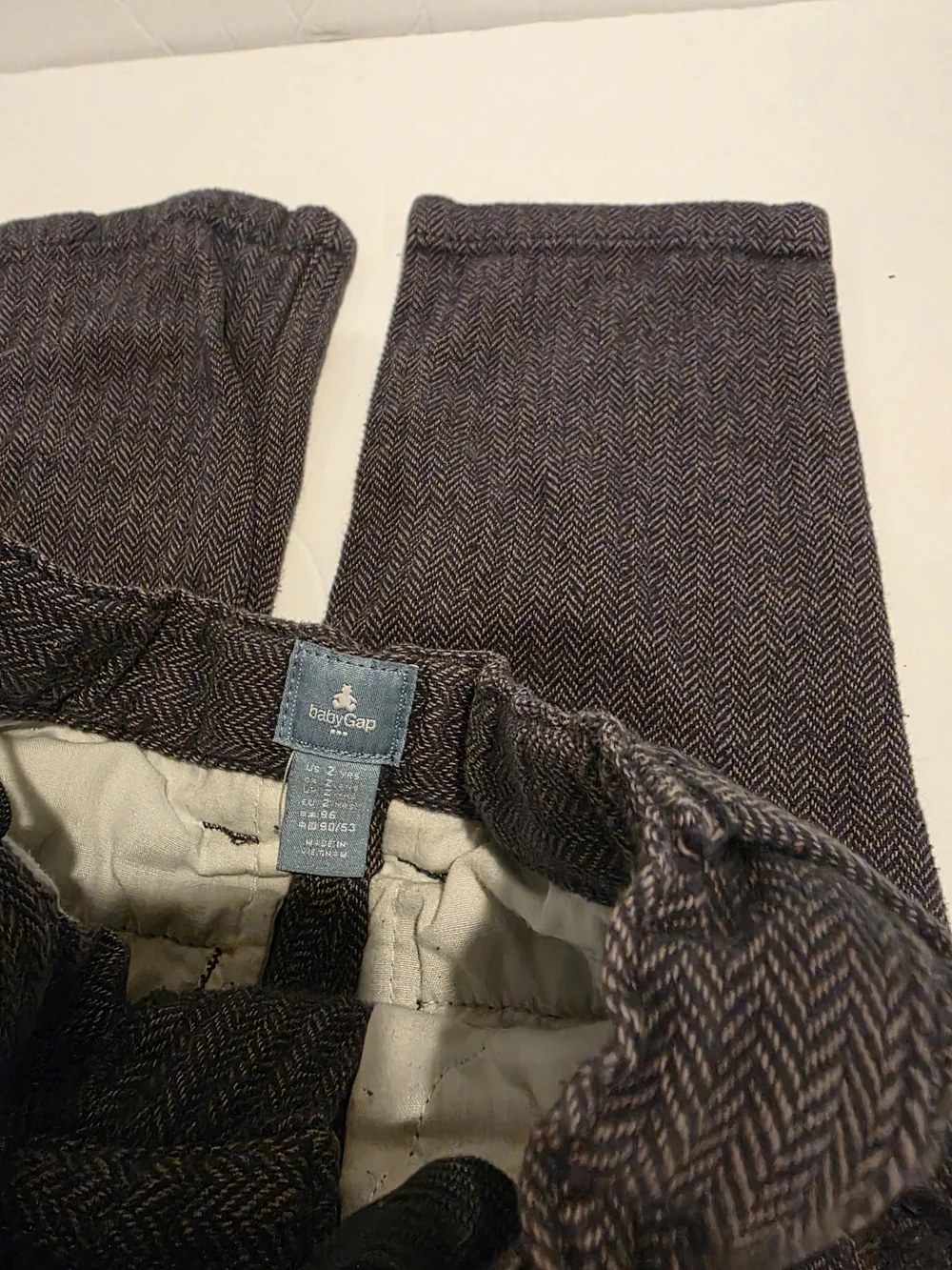 GAP Kids Herringbone Dark Gray Dress Pants Size 2 Baby